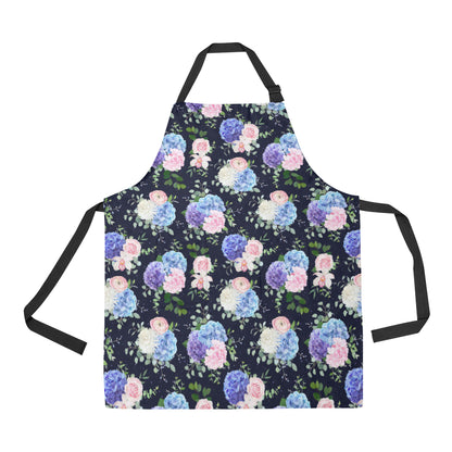 Hydrangea Pattern Print Design HD01 Apron with Pocket