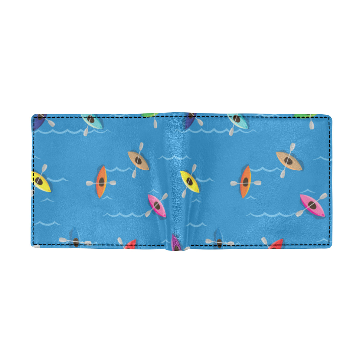 Kayak Pattern Print Design 03 Men's ID Card Wallet
