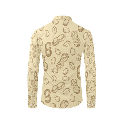 Peanut Pattern Print Design A02 Men's Long Sleeve Shirt