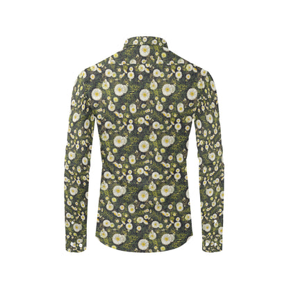 Daisy Pattern Print Design 03 Men's Long Sleeve Shirt