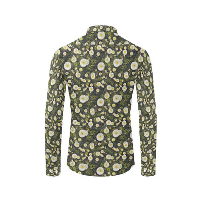 Daisy Pattern Print Design 03 Men's Long Sleeve Shirt