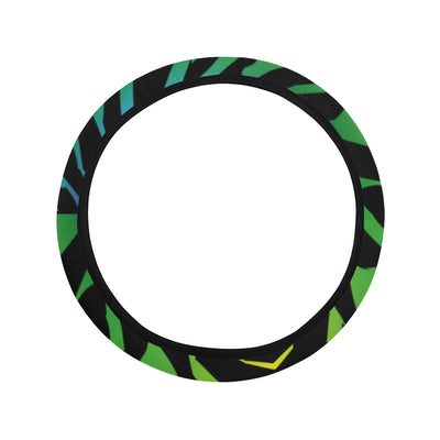 Rainbow Zebra Themed Print Steering Wheel Cover with Elastic Edge