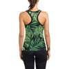 Green Fresh Tropical Palm Leaves Women's Racerback Tank Top