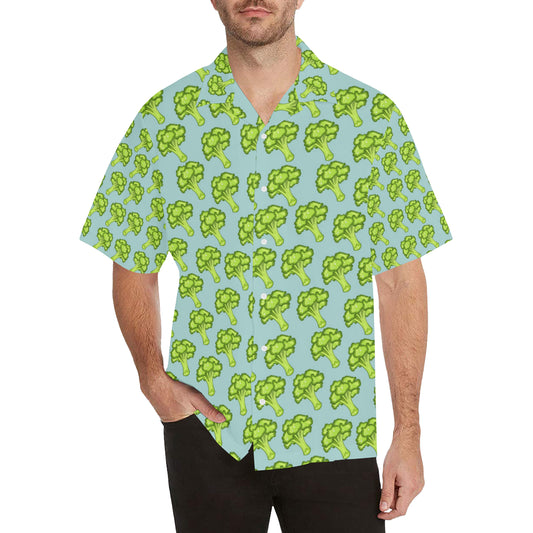 Broccoli Pattern Print Design 02 Men's Hawaiian Shirt