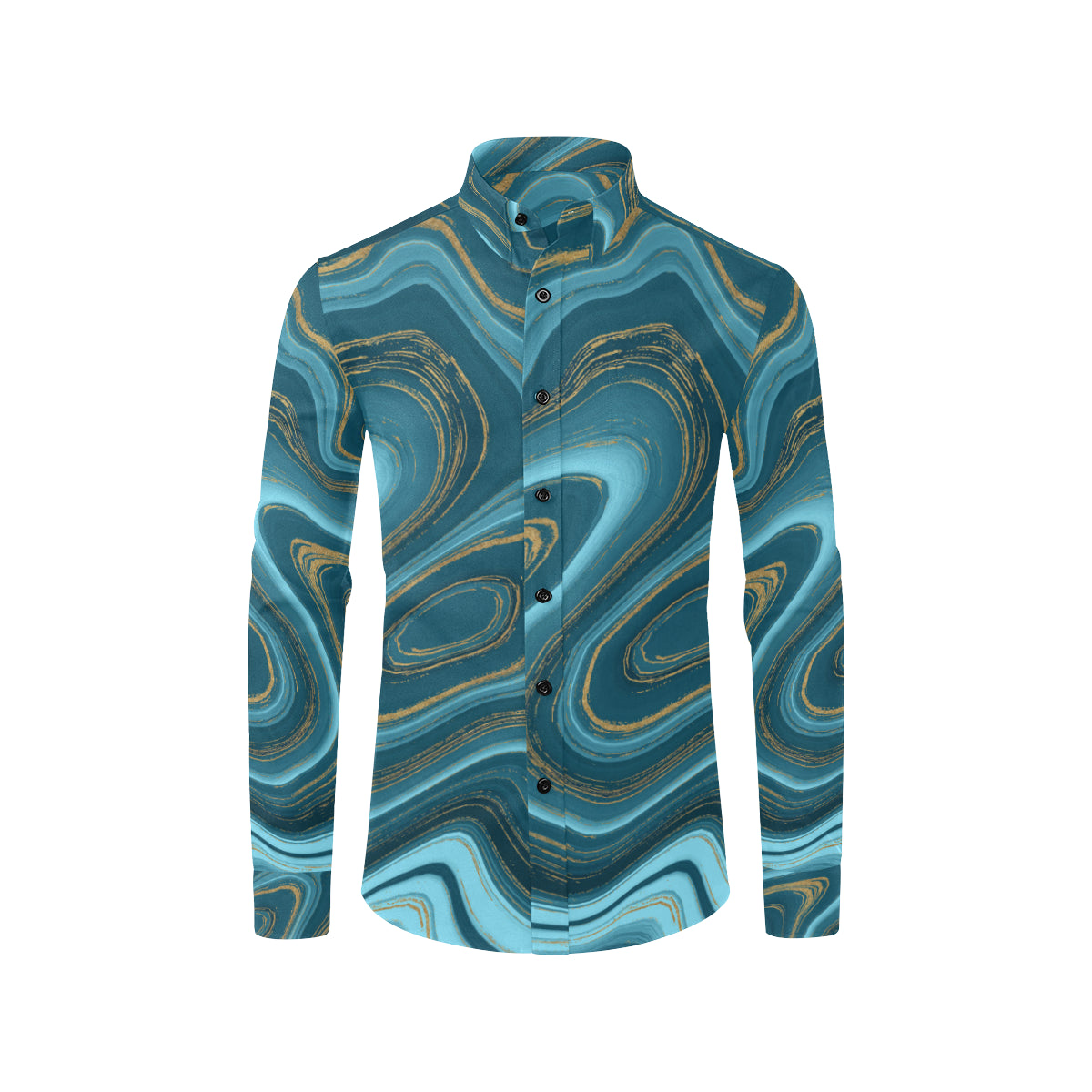 Liquid Pattern Print Design 04 Men's Long Sleeve Shirt