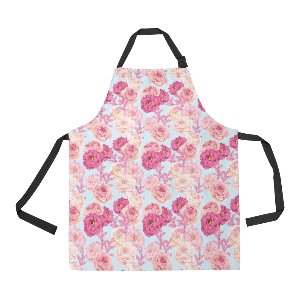 Lisianthus Pattern Print Design LT05 Apron with Pocket