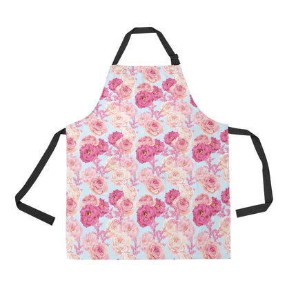 Lisianthus Pattern Print Design LT05 Apron with Pocket