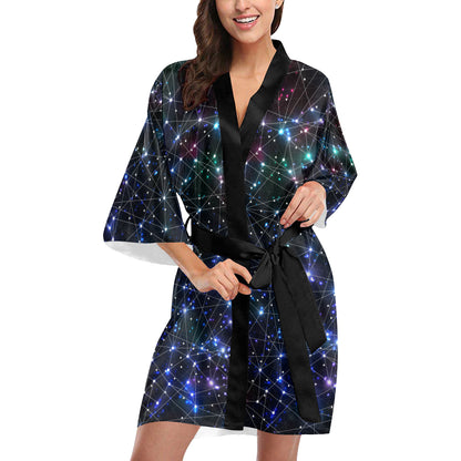 Cosmic Pattern Print Design 01 Women's Short Kimono