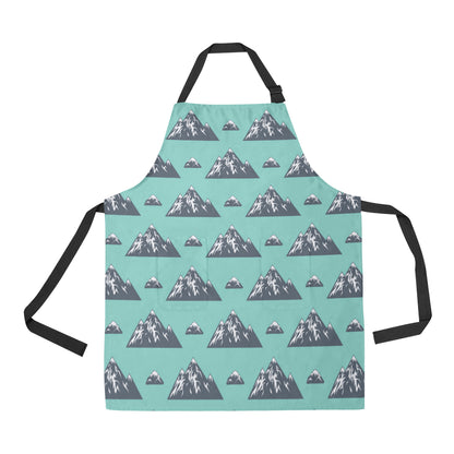 Mountain Pattern Print Design 01 Apron with Pocket