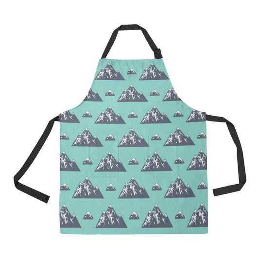 Mountain Pattern Print Design 01 Apron with Pocket