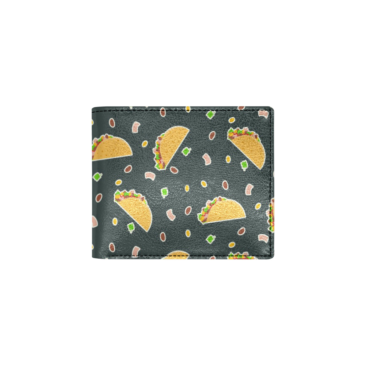 Taco Pattern Print Design TC02 Men's ID Card Wallet