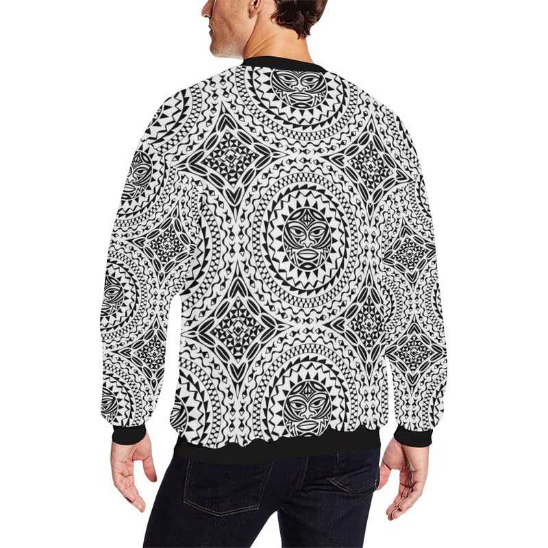 Polynesian Tribal Symbol Men Long Sleeve Sweatshirt