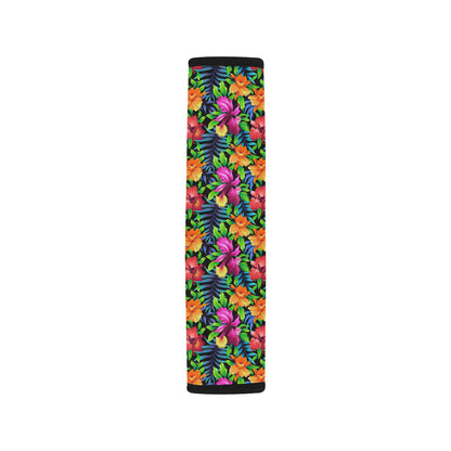 Tropical Folower Colorful Print Car Seat Belt Cover