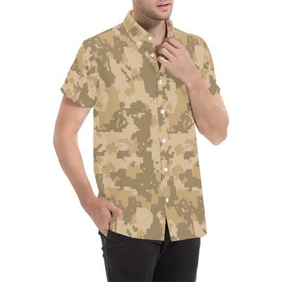 ACU Digital Desert Camouflage Men's Short Sleeve Button Up Shirt