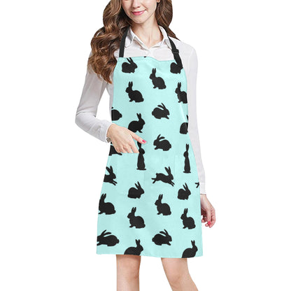 Rabbit Pattern Print Design RB010 Apron with Pocket