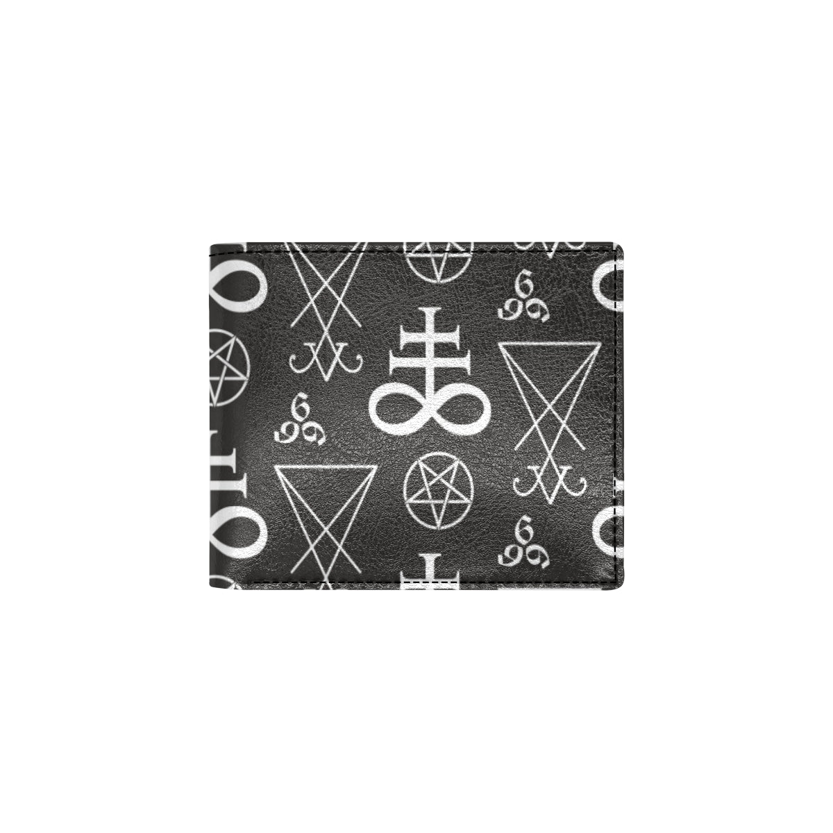 Pentagram Pattern Print Design A04 Men's ID Card Wallet
