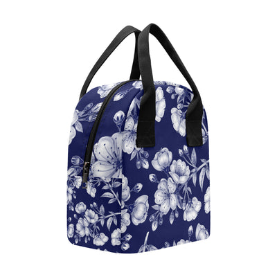 Cherry Blossom Pattern Print Design CB01 Insulated Lunch Bag