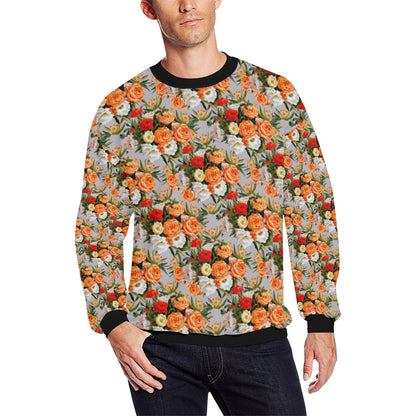 Lisianthus Pattern Print Design LT04 Men Long Sleeve Sweatshirt