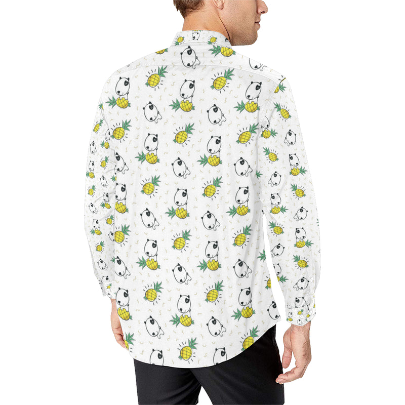 Bull Terriers Pattern Print Design 05 Men's Long Sleeve Shirt