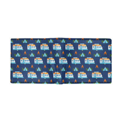 Camper Pattern Camping Themed No 3 Print Men's ID Card Wallet