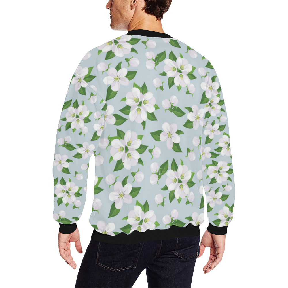 Apple blossom Pattern Print Design AB04 Men Long Sleeve Sweatshirt
