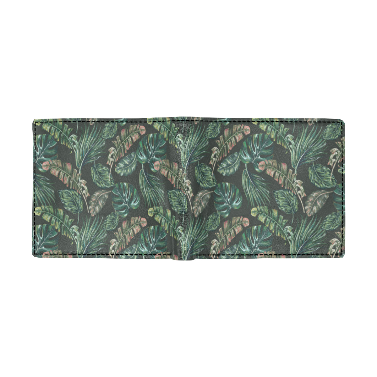 Banana Leaf Pattern Print Design 05 Men's ID Card Wallet