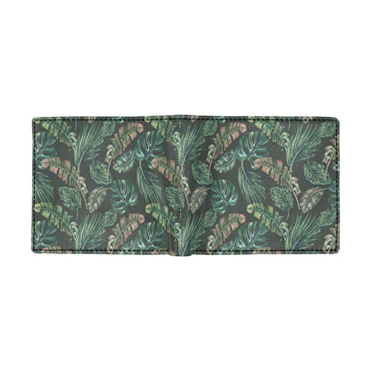 Banana Leaf Pattern Print Design 05 Men's ID Card Wallet