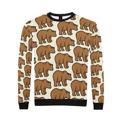 Bear Pattern Print Design BE05 Men Long Sleeve Sweatshirt