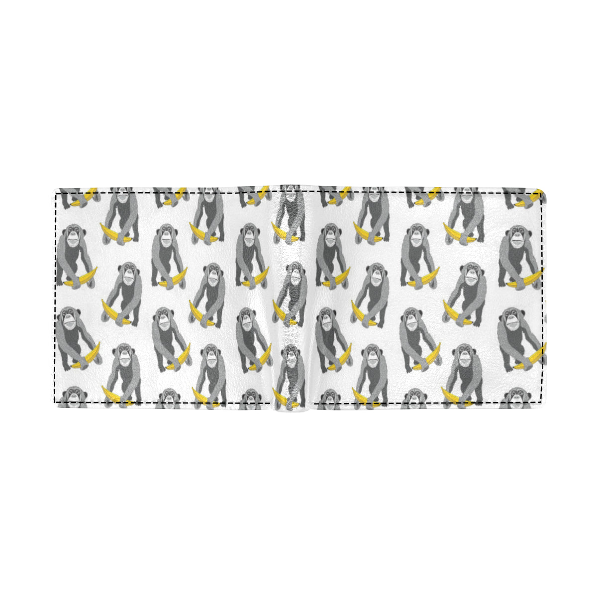 Chimpanzee Pattern Print Design 05 Men's ID Card Wallet