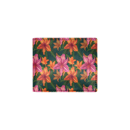Amaryllis Pattern Print Design AL01 Men's ID Card Wallet