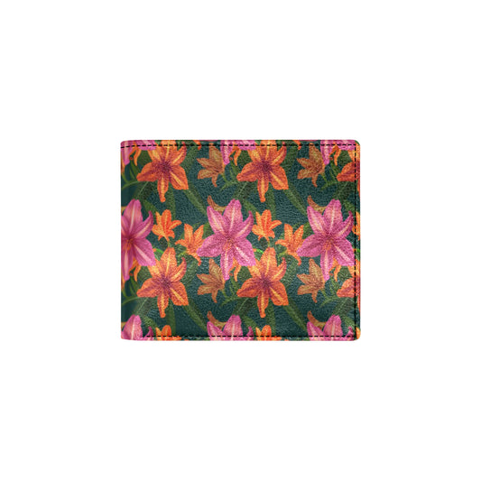 Amaryllis Pattern Print Design AL01 Men's ID Card Wallet