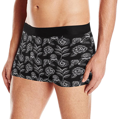 Camellia Pattern Print Design 02 Men's Boxer Briefs