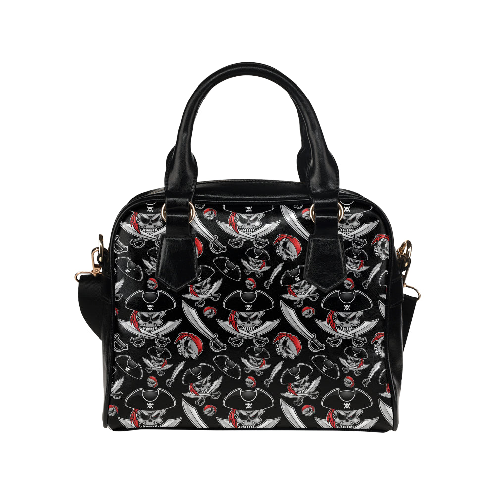 Pirate Pattern Print Design A05 Shoulder Handbag