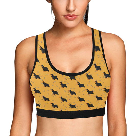 Cocker Pattern Print Design 01 Sports Bra