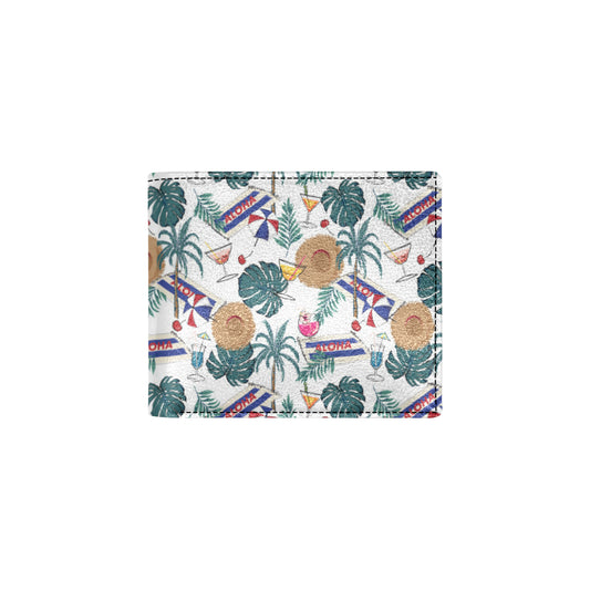 Aloha Hawaii Beach Pattern Print Design 04 Men's ID Card Wallet