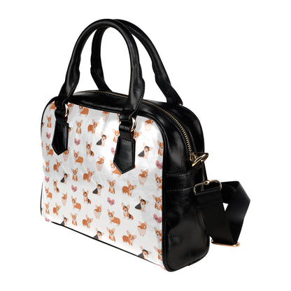 Cardigan Welsh Corgis Pattern Print Design 02 Shoulder Handbag