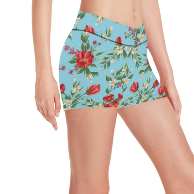 Summer Floral Pattern Print Design SF011 Yoga Shorts