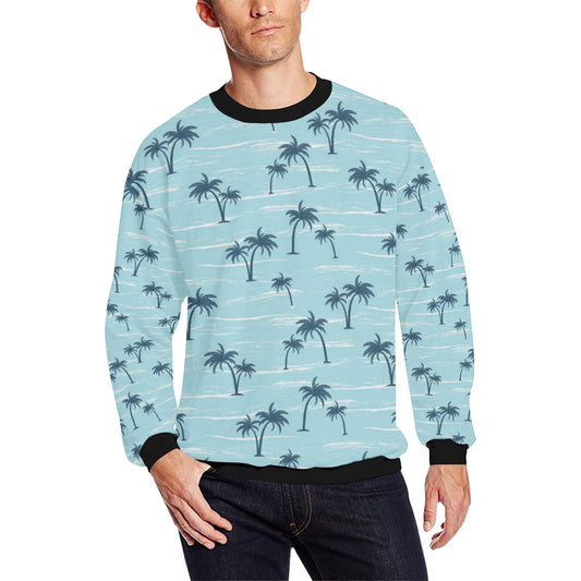 Palm Tree Pattern Print Design PT04 Men Long Sleeve Sweatshirt