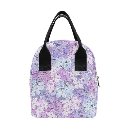 Lilac Pattern Print Design LI01 Insulated Lunch Bag