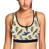 Kingfisher Bird Pattern Print Design 04 Sports Bra