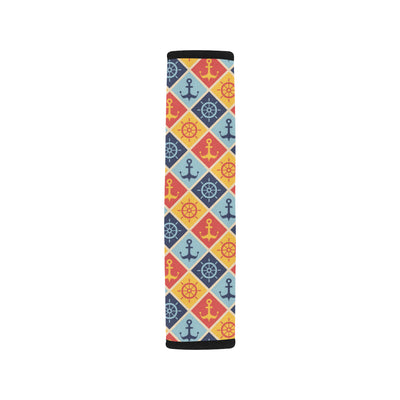 Nautical Pattern Design Themed Print Car Seat Belt Cover