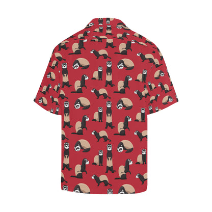 Ferret Pattern Print Design 02 Men's Hawaiian Shirt