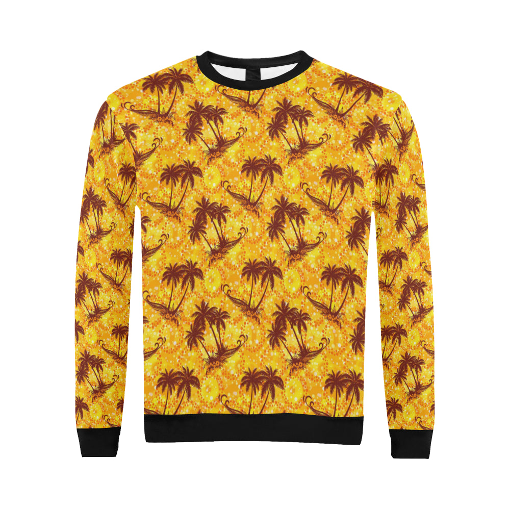 Palm Tree Pattern Print Design PT012 Men Long Sleeve Sweatshirt