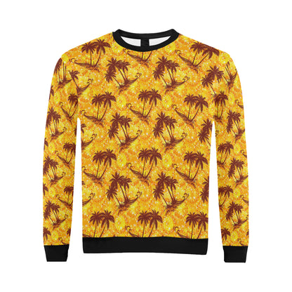 Palm Tree Pattern Print Design PT012 Men Long Sleeve Sweatshirt