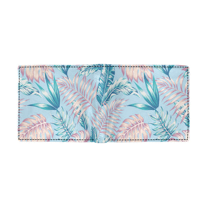 Tropical Flower Pattern Print Design TF01 Men's ID Card Wallet
