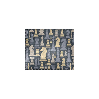 Chess Pattern Print Design 04 Men's ID Card Wallet
