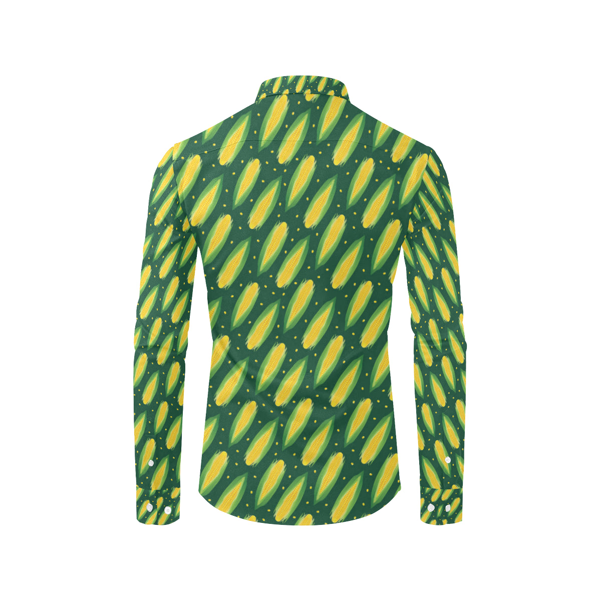 Corn Pattern Print Design 03 Men's Long Sleeve Shirt