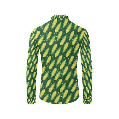 Corn Pattern Print Design 03 Men's Long Sleeve Shirt