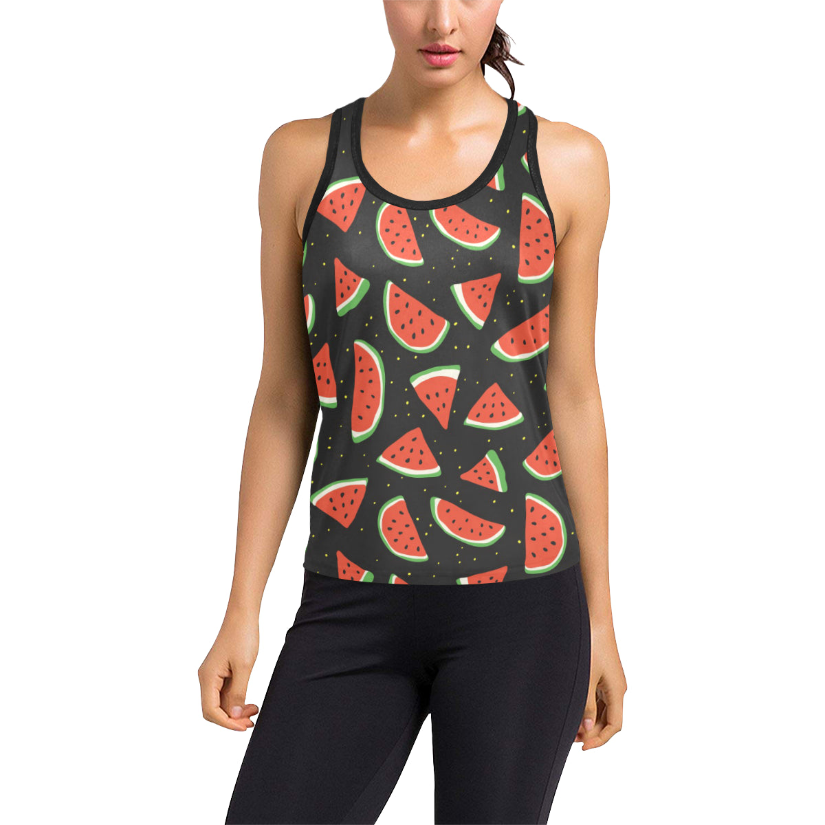 Watermelon Pattern Print Design WM09 Women's Racerback Tank Top