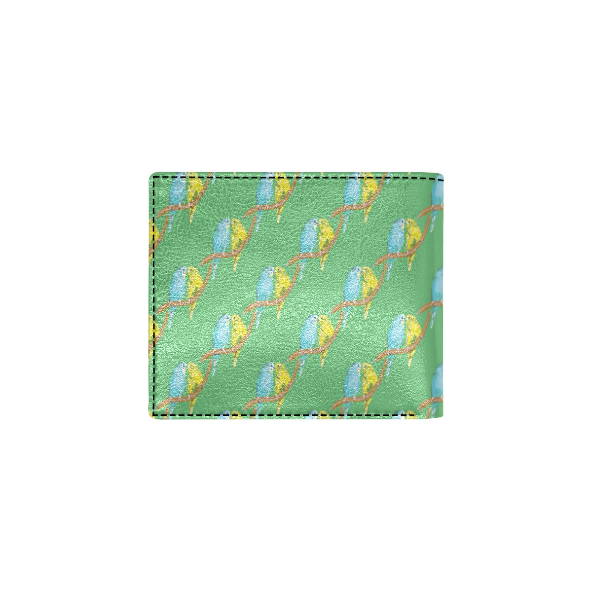 Budgerigar Pattern Print Design 01 Men's ID Card Wallet